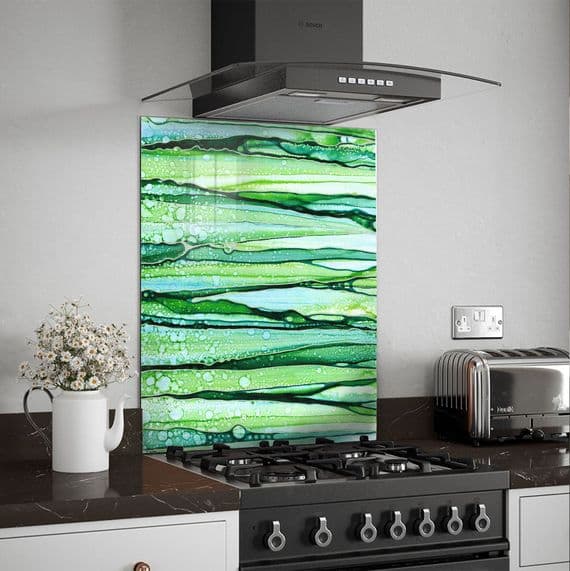 Green Horizontal Splashback