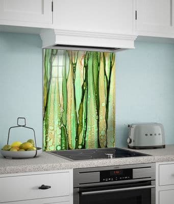 Green Vertical Splashback