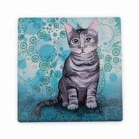 Grey Cat Coaster