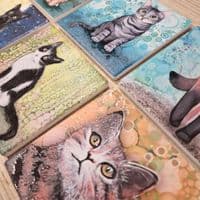Grey Cat Coaster