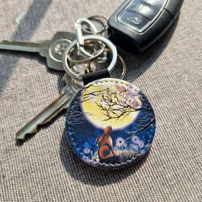Hare & Owl Stargazing Keyring