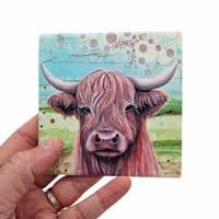 Highland Cow Coaster