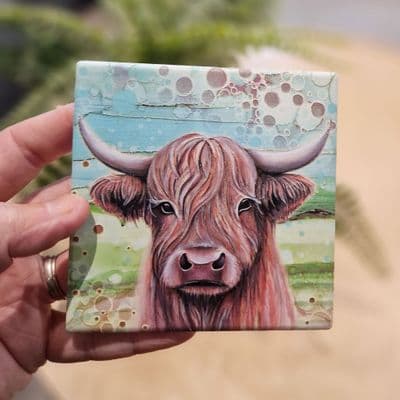 Highland Cow Coaster