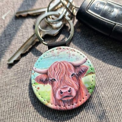 Highland Cow Keyring