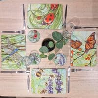 Insect Placemat and Coaster Set