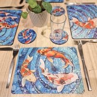 Koi Carp Placemat and Coaster Set