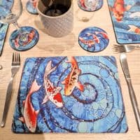 Koi Carp Placemat and Coaster Set