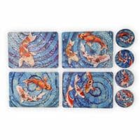 Koi Carp Placemat and Coaster Set