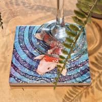 Koi Fish 1 Ceramic Coaster