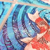 Koi Fish 1 Ceramic Coaster