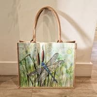 Large Hessian Jute Insect Shopper Bag