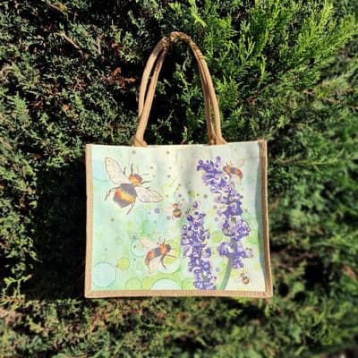 Large Hessian Jute Insect Shopper Bag