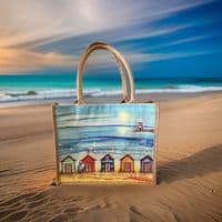 Large Jute Hessian Beach Shopping Bag