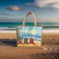 Large Jute Hessian Beach Shopping Bag