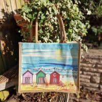 Large Jute Hessian Beach Shopping Bag
