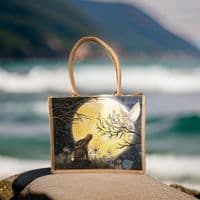 Large Jute Hessian Moonlight Animal Shopping Bag