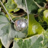 Leaf & Flower Bead Sterling Silver Necklace
