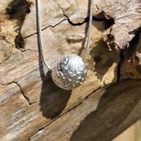 Leaf & Flower Bead Sterling Silver Necklace