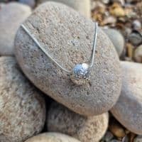 Leaf & Flower Bead Sterling Silver Necklace