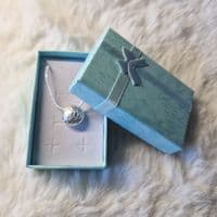 Leaves  2 Bead Sterling Silver Necklace