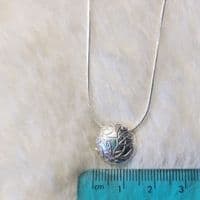 Leaves  2 Bead Sterling Silver Necklace