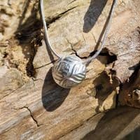 Leaves  2 Bead Sterling Silver Necklace