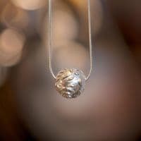 Leaves Bead Sterling Silver Necklace
