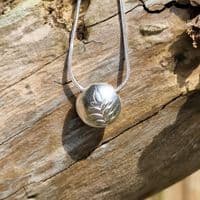 Leaves  Bead Sterling Silver Necklace