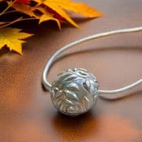 Leaves Bead Sterling Silver Necklace