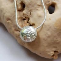 Leaves  Bead Sterling Silver Necklace