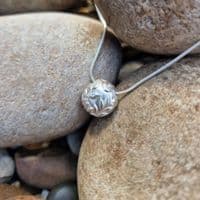 Leaves  Bead Sterling Silver Necklace
