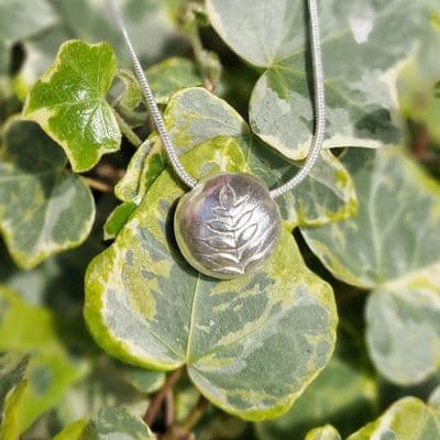 Leaves  Bead Sterling Silver Necklace