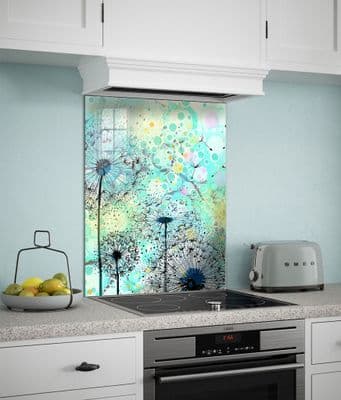 Light Turquoise Yellow Dandelion Splashback (144-SB)
