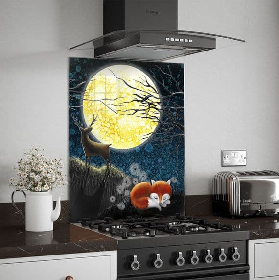 Moongazing Fox and Stag Splashback