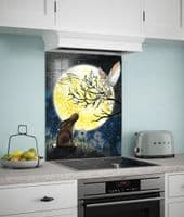 Moongazing Hare and Owl Splashback