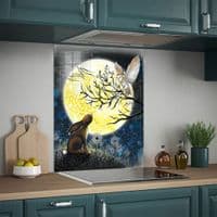 Moongazing Hare and Owl Splashback