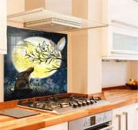 Moongazing Hare and Owl Splashback