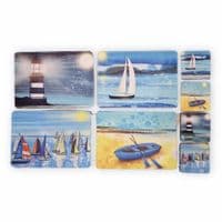 Nautical Boat Placemat and Coaster Set