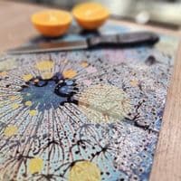 Navy Blue Dandelion  Worktop Saver