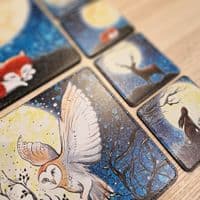 Night time animal Placemat and Coaster Set (SG)