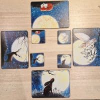 Night time animal Placemat and Coaster Set (SG)