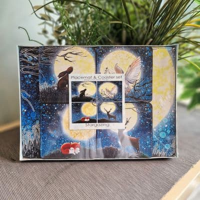 Night time animal Placemat and Coaster Set (SG)