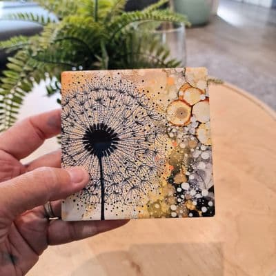 Ochre Dandelion 1 Coaster