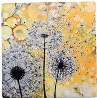 Ochre Dandelion 3 Coaster