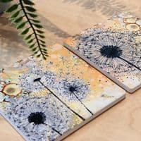 Ochre Dandelion 3 Coaster