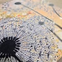 Ochre Dandelion 4 Ceramic Trivet