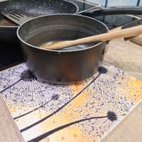 Ochre Dandelion 4 Ceramic Trivet