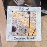 Ochre Dandelion 4 Ceramic Trivet