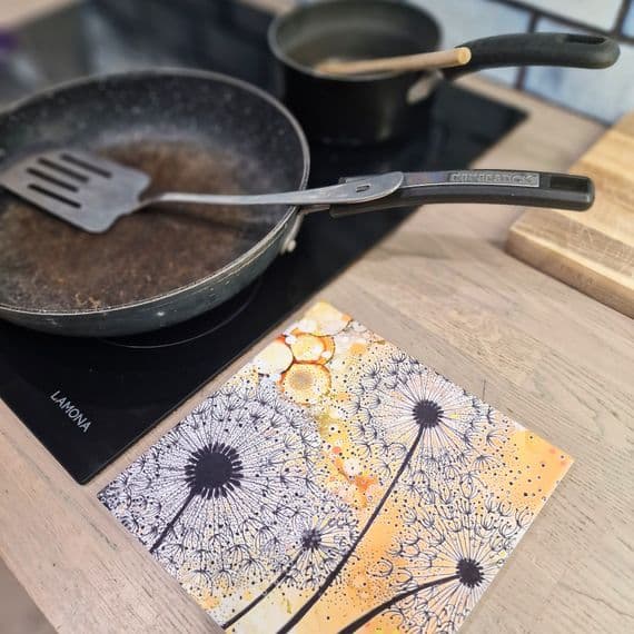 Ochre Dandelion 4 Ceramic Trivet
