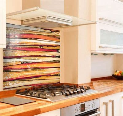 Orange Linear Splashback